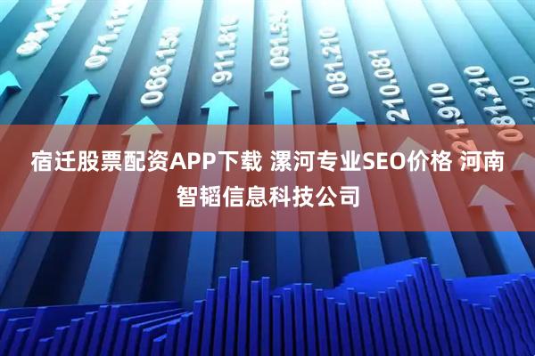 宿迁股票配资APP下载 漯河专业SEO价格 河南智韬信息科技公司